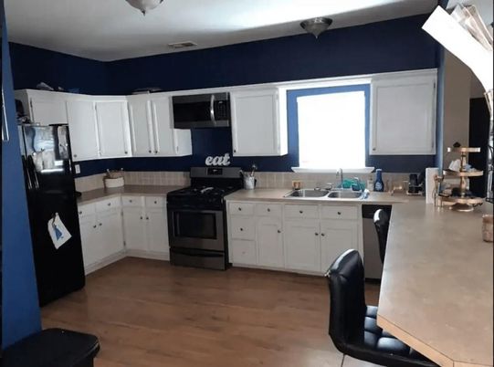 Interior, Kitchen, Wood Texture Flooring