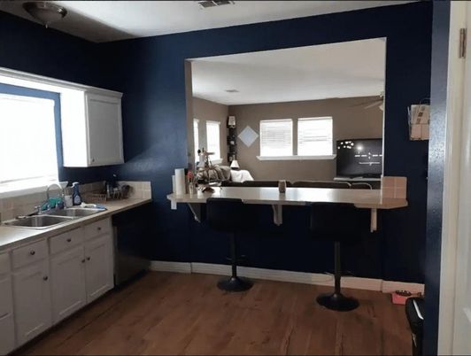 Interior, Kitchen, Wood Texture Flooring