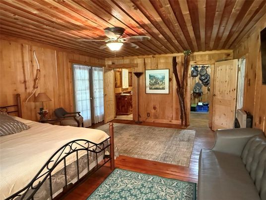 Bedroom, Interior, Wooden Ceilings, Wood Texture Flooring, Wooden Walls