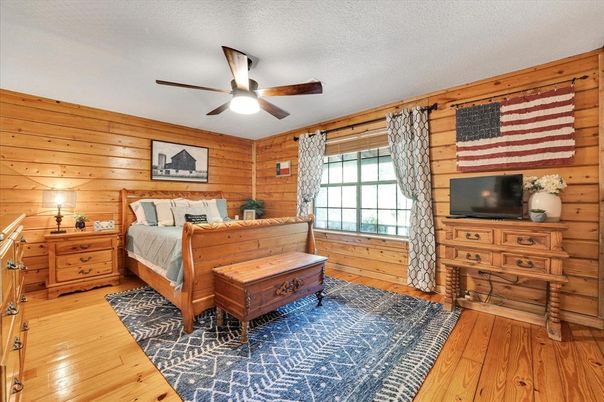 Bedroom, Interior, Wood Texture Flooring, Wooden Walls