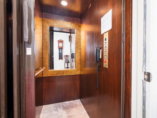 Elevator, Interior, Recessed Lighting, Wooden Walls