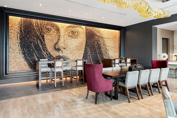 Dining room, Interior, Recessed Lighting