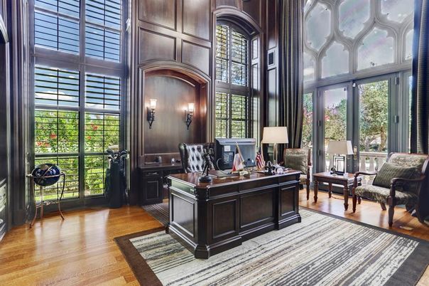Home Office, Interior, Wood Texture Flooring