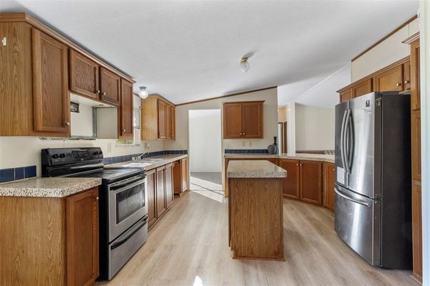 Interior, Kitchen, Wood Texture Flooring