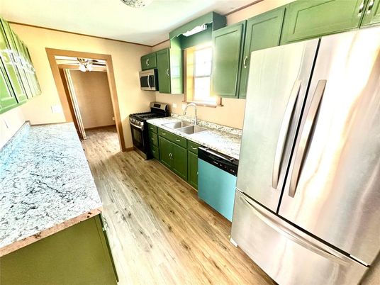 Interior, Kitchen, Wood Texture Flooring