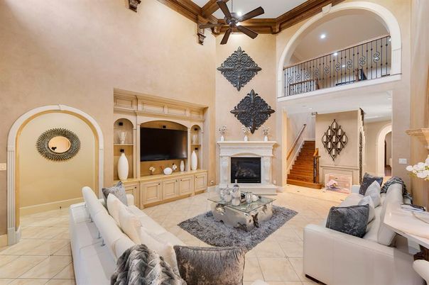 Fireplace, Interior, Living room, Recessed Lighting