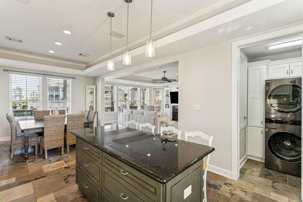 Dining room, Interior, Kitchen, Pendant Lights, Recessed Lighting