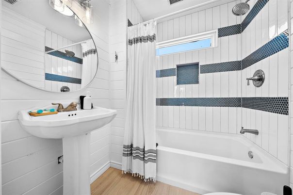Bathroom, Interior, Wood Texture Flooring