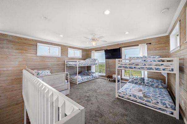 Bedroom, Interior, Recessed Lighting, Wooden Walls