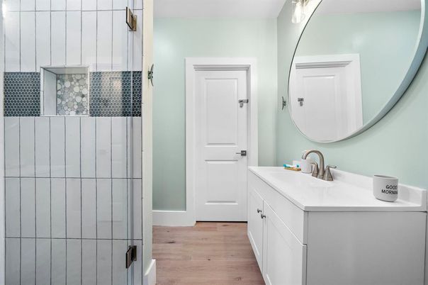 Bathroom, Interior, Wood Texture Flooring