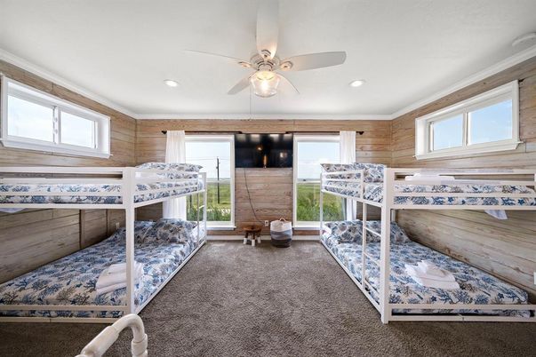Bedroom, Interior, Recessed Lighting, Wooden Walls