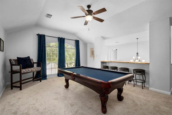 Billiard Table, Chandelier, Game Room, Interior