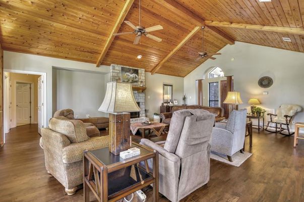 Interior, Living room, Recessed Lighting, Wooden Beams, Wooden Ceilings, Wood Texture Flooring