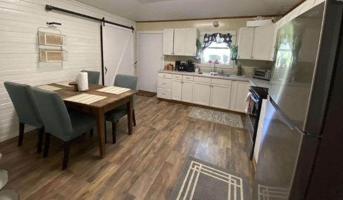 Dining room, Interior, Kitchen, Wood Texture Flooring