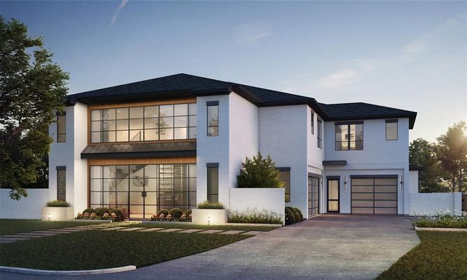 Attached, Exterior, Facade, Modern