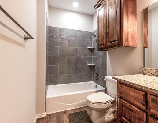 Bathroom, Interior, Recessed Lighting, Wood Texture Flooring