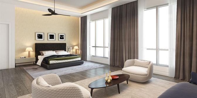 Bedroom, Interior, Wood Texture Flooring