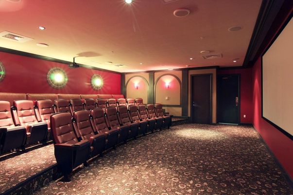 Home Theatre Room, Interior, Projection Screen, Recessed Lighting, Theatre Room