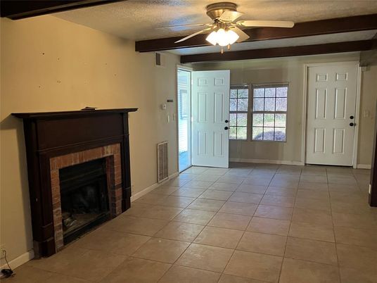 Empty room, Fireplace, Interior