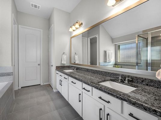 Bathroom, Dual Sink Vanities, Glass Shower, Interior