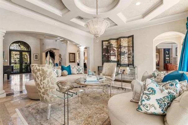 Chandelier, Interior, Living room, Recessed Lighting
