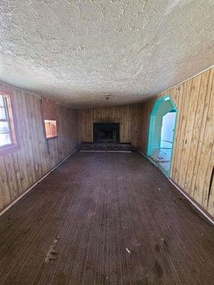 Empty room, Fireplace, Interior, Wooden Walls
