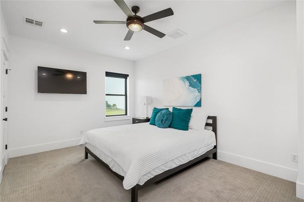 Bedroom, Interior, Recessed Lighting