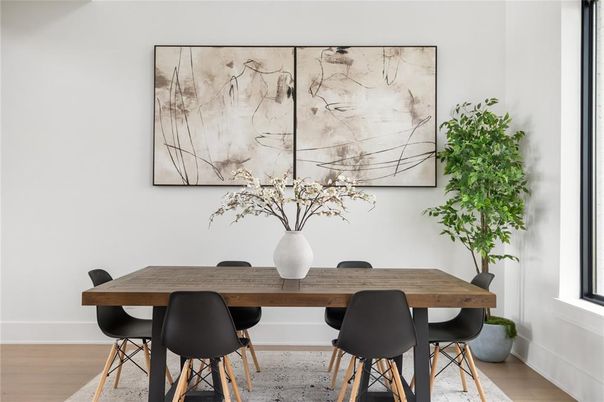 Dining room, Interior, Wood Texture Flooring