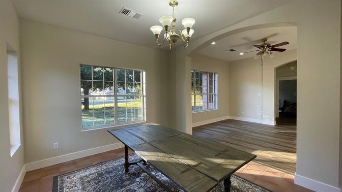 Chandelier, Interior, Recessed Lighting, Wood Texture Flooring