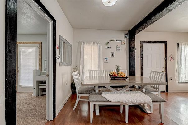 Dining room, Interior, Wood Texture Flooring