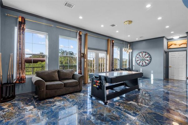 Game Room, Interior, Pendant Lights, Recessed Lighting