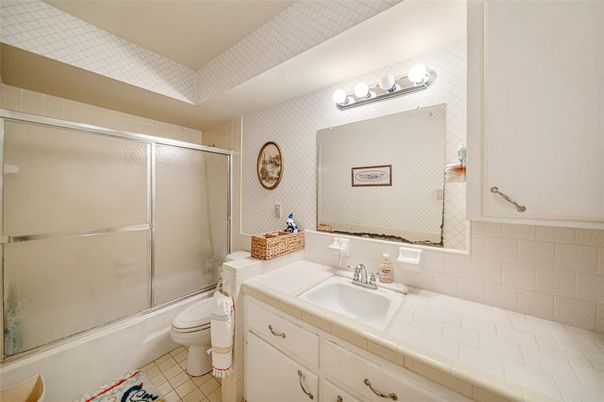 Bathroom, Glass Shower, Interior, Tile Countertops