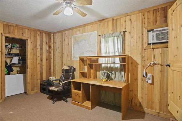 Home Office, Interior, Wooden Walls