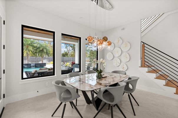 Dining room, Interior, Pendant Lights