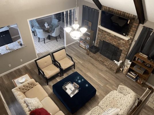 Fireplace, Interior, Living room, Wood Texture Flooring