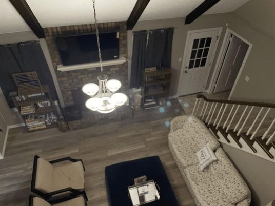 Interior, Pendant Lights, Wooden Beams, Wood Texture Flooring