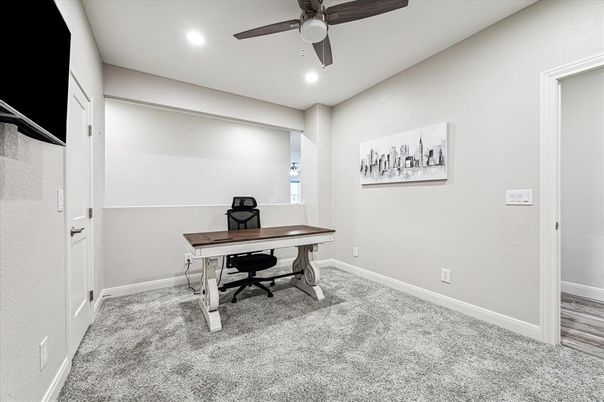 Home Office, Interior, Recessed Lighting