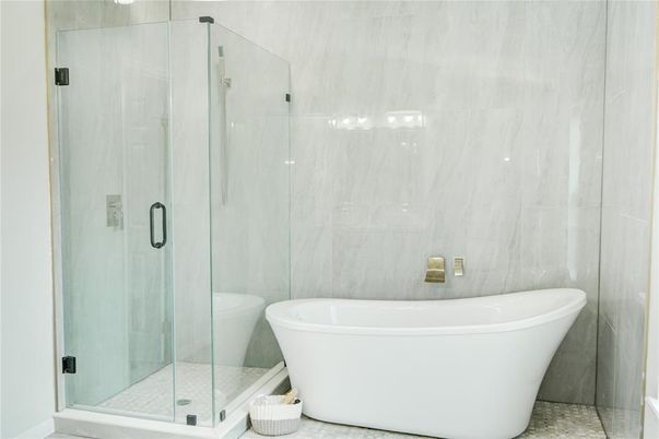 Bathroom, Free Standing Baths, Glass Shower, Interior
