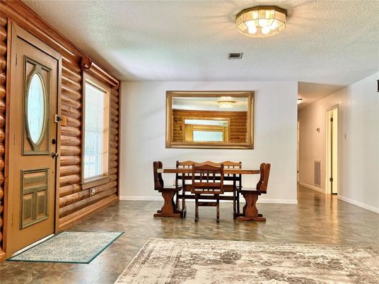 Dining room, Interior, Wood Texture Flooring, Wooden Walls