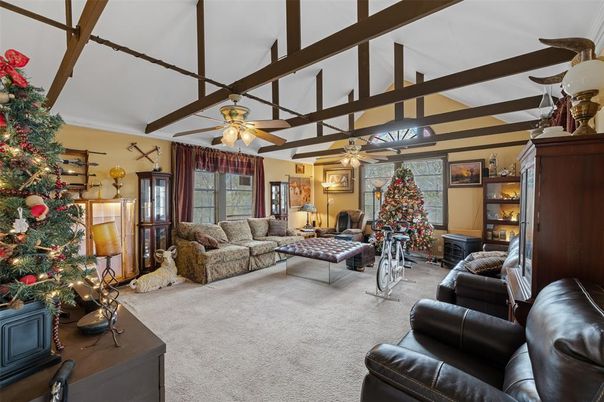Interior, Living room, Wooden Beams