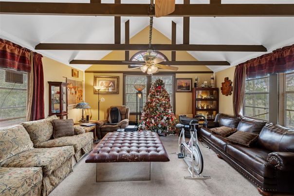 Interior, Living room, Wooden Beams