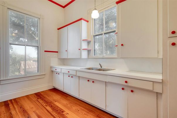 Interior, Kitchen, Pendant Lights, Wood Texture Flooring