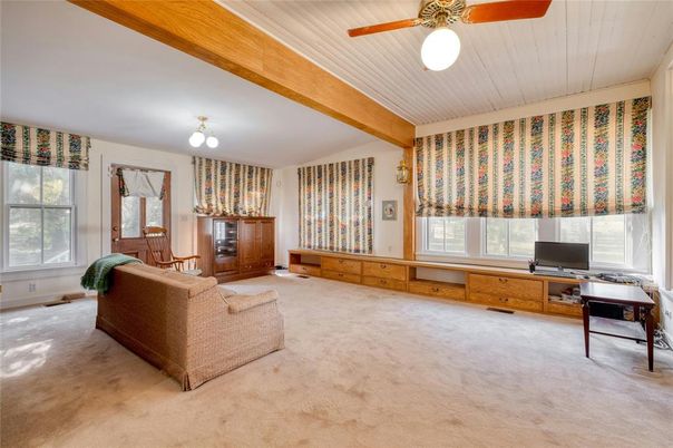 Home Office, Interior, Living room, Wooden Beams