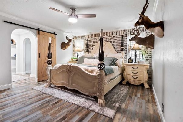 Bedroom, Interior, Wood Texture Flooring