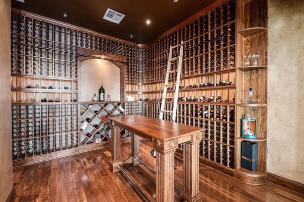 Interior, Recessed Lighting, Wine Storage, Wood Texture Flooring