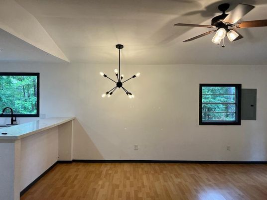 Interior, Pendant Lights, Wood Texture Flooring