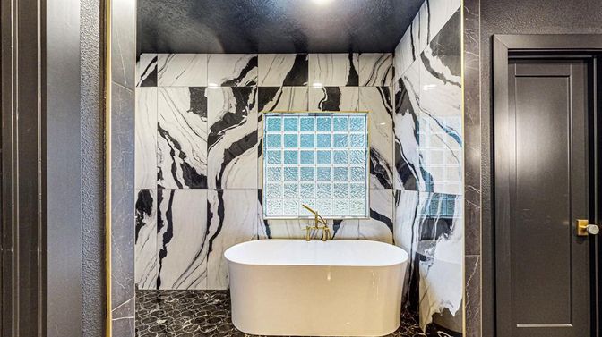Bathroom, Free Standing Baths, Interior, Marble Walls