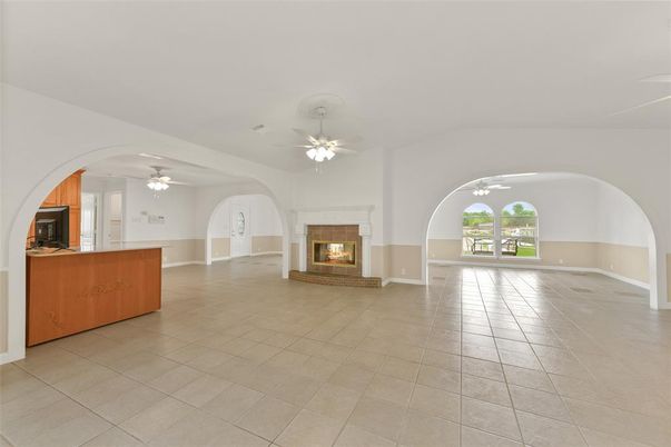 Empty room, Fireplace, Interior