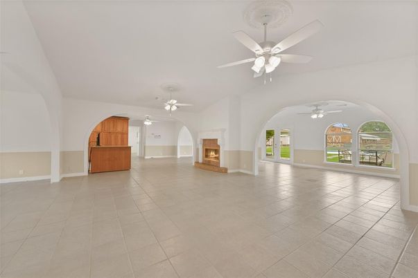 Empty room, Fireplace, Interior