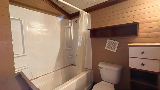 Bathroom, Interior, Wooden Walls